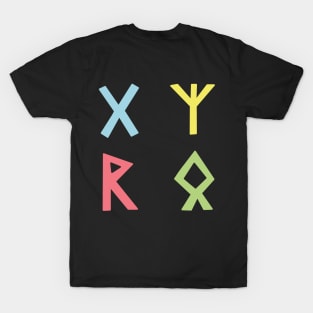 Four Runes in Pastel Colors T-Shirt